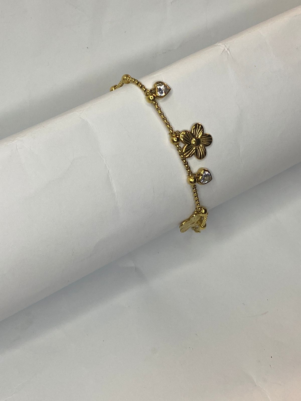 Blossom & Heart Charm Bracelet