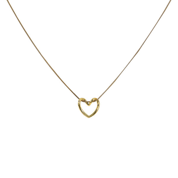 Gold Heart Pendant Necklace For Women