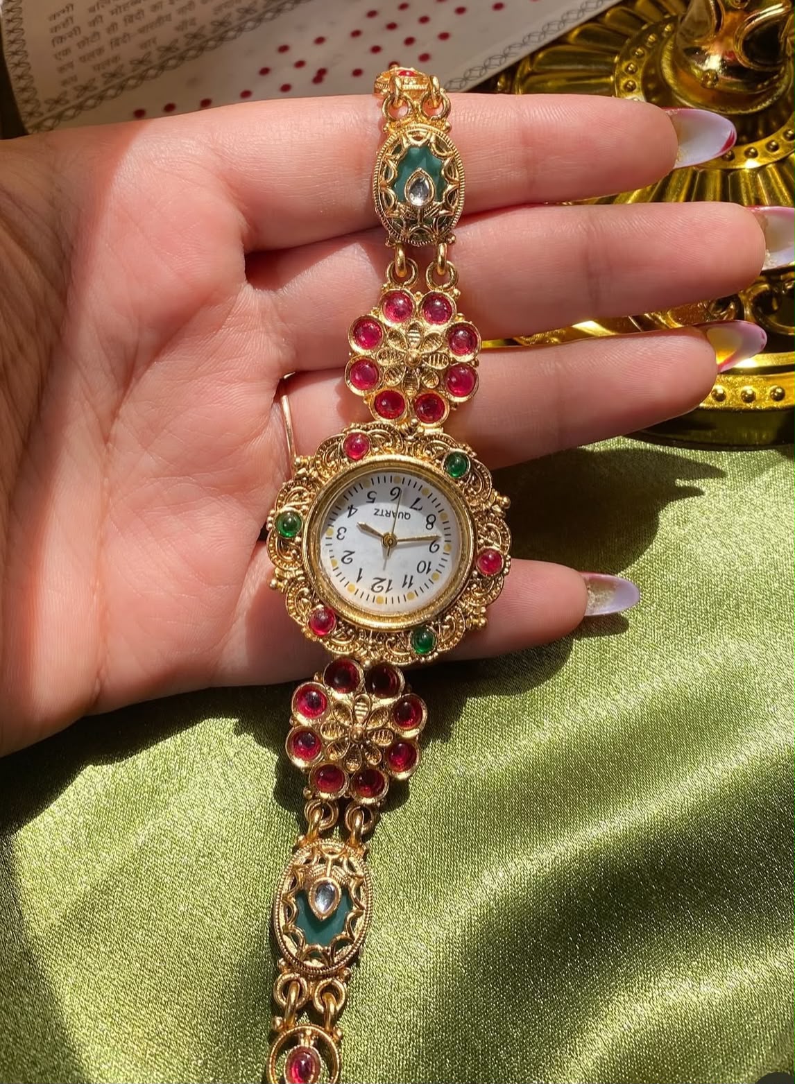 Kashmiri watch kundan work
